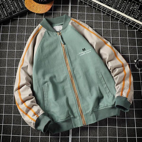 

men's jackets man casual autumn spring sports hip matching cool stand collar baseball jacket fashionable uniform track outdoor coat, Black;brown