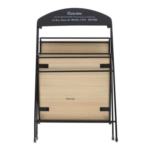 

hooks & rails 1pc delicate multi-layer design deskstorage shelf matte black rack