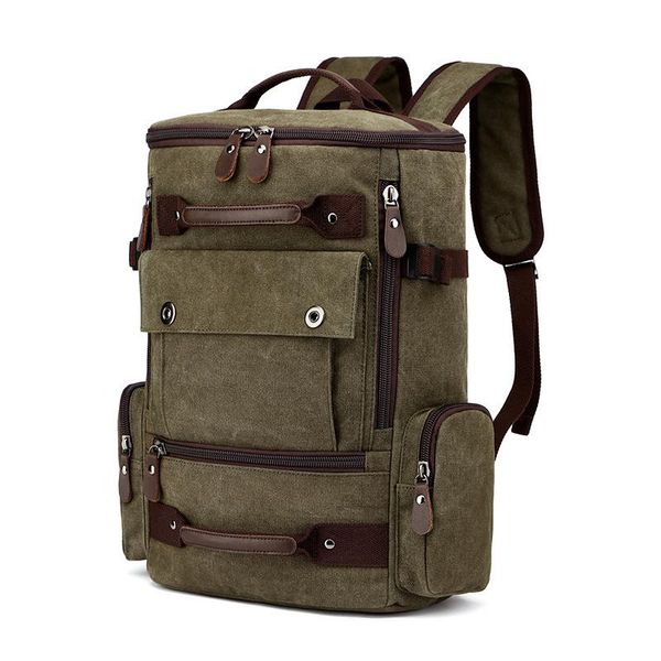 

backpack men's vintage canvas school bag travel bags large capacity laphigh qualit
