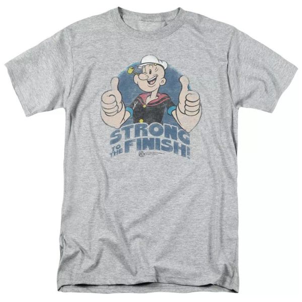 

popeye to the finish t-shirt sizes s-3x new, White;black