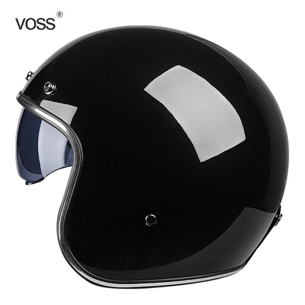 

motorcycle helmets voss helmet 3/4 open face dual lens visors casco moto electric bicycle summer retro motorbike dot