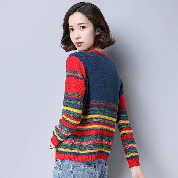 

Women's Knits & Tees Sweater Autumn Cardigan Single-breasted Fashion Women Long Sleeve Loose Knitting Female Knitted Y IXYX, White