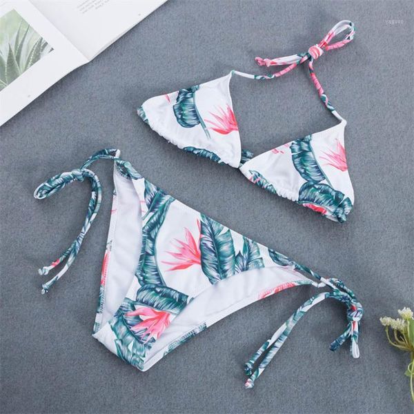 

bikini two piece swimwear print bandage push-up pad swimsuit beachwear set maillot de bain femme women's, White;black