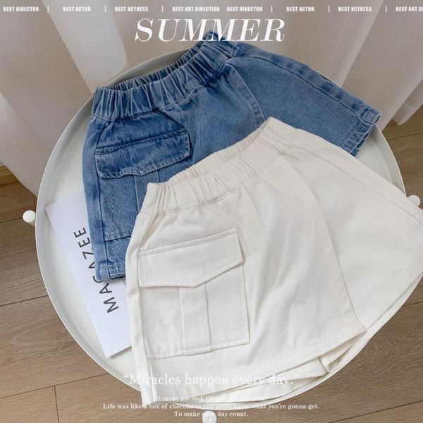 

fashion girls denim shorts summer kids 2-7 years, Black