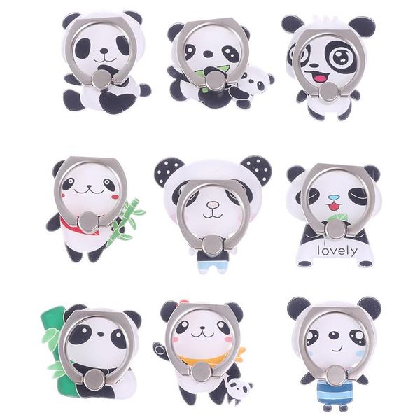 

cute cartoon panda animal mobile phone stand holder finger ring cell mounts & holders