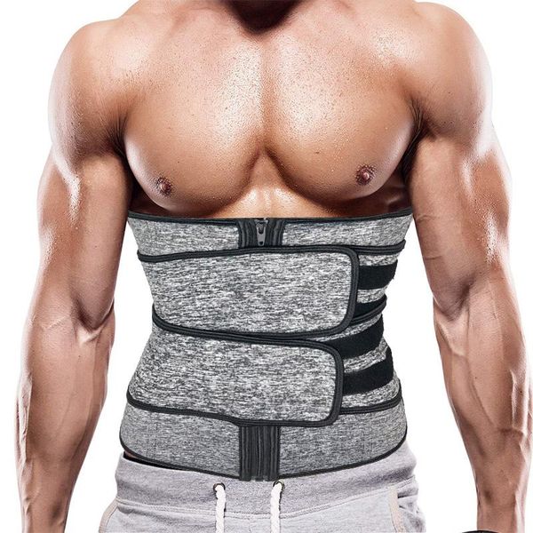 

men's body shapers men upgraded version sweat belt waist trainer cincher trimmer neoprene hourglass slimming shaper band workout back s, Black;brown