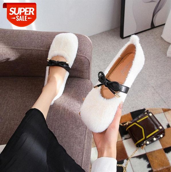 

all-match plush shoes for women, flat-bottomed mink women #5v3l