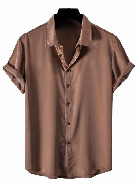 

men button through solid shirt g1ef#, White;black