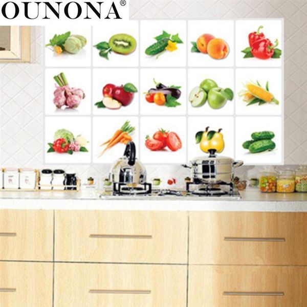 

fruit kitchen stickers anti-oil paste waterproof removable wall decals wallpaper tile home decor