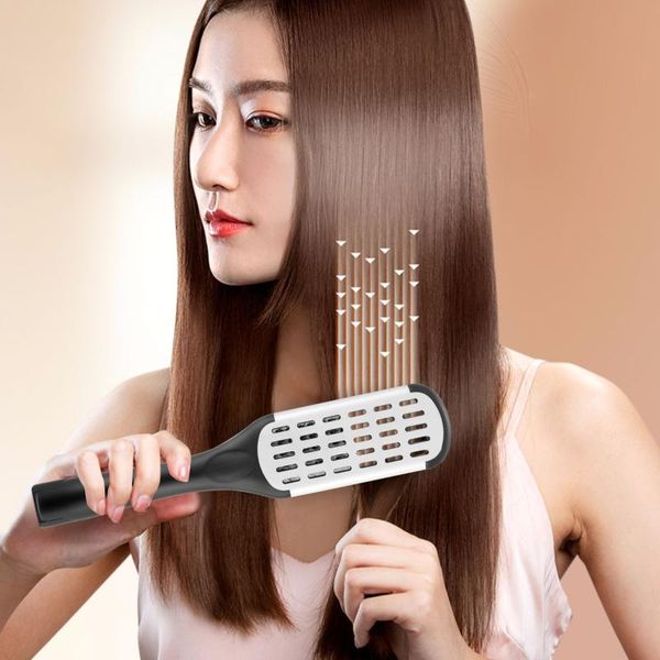 

hair brushes 1pc ceramic high temperature resistant comb straightener brush, Silver