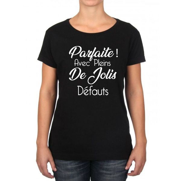

womens t-shirt perfect with full cute defects, White;black