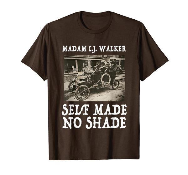 

madam cj walker t-shirt - self made no shade | black power, White;black