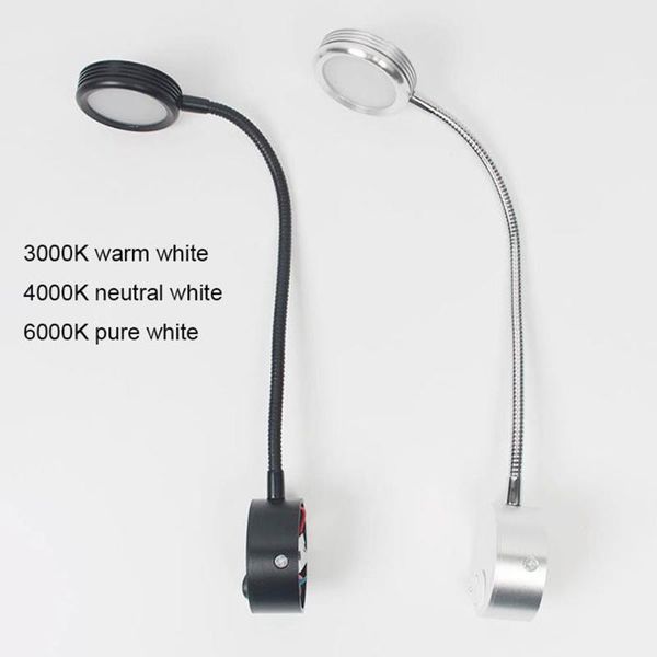 

wall lamps 3w led hoses lamp flexible home el bedside reading light modern fashion book lights w switch sconces