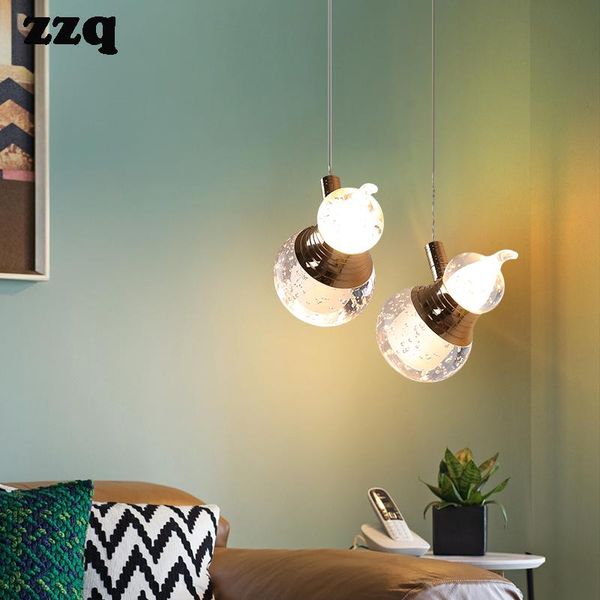 

pendant lamps smart plug-inmodern ccreative led ccrystal chandelier bedroom dining kkitchen staircase double-headed long decoration