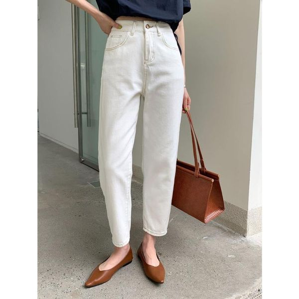 

women's jeans 2021 spring fashion loose cropped trousers women, Blue
