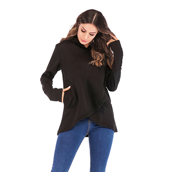 

women's hoodies & sweatshirts long sleeve hoodie sweatshirt clothes clothing titan vintage warm plus grootte, Black