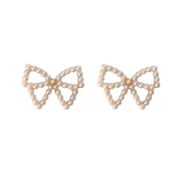 

dangle & chandelier 2021 korea fashion bowknot earrings french hollow out for women korean jewelry wholesale, Silver