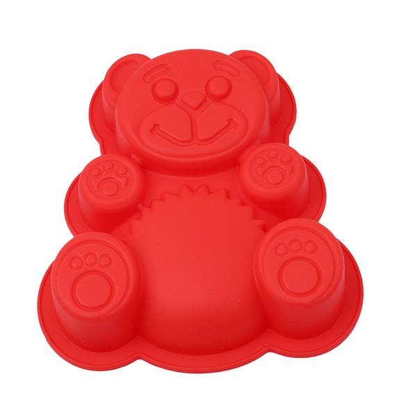 3D Bella Orso Forma Muffa Della Torta Stampo In Silicone Strumenti di Cottura Cucina Fondente Frese Taart Decoratie Silikonowe Formy