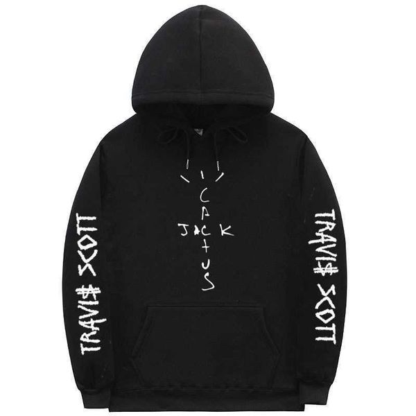 

hip hop singer travis scott mj fleece 20ss co branded hoodie, Black