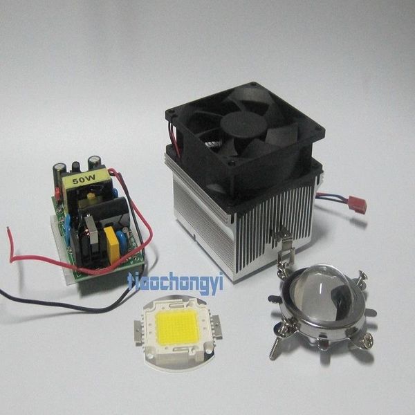 

50w led +50w aluminium heat sink cooling fan+44mm lens+reflector bracket modules