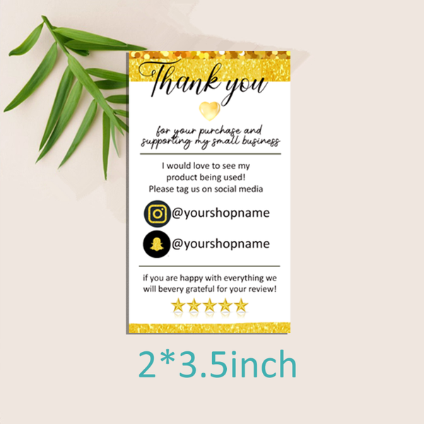 

greeting cards custom business insert card gold modern packaging small social media
