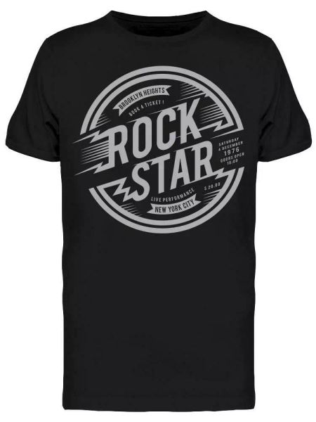 

rock star brooklyn tee men's -image by shutterstock, White;black