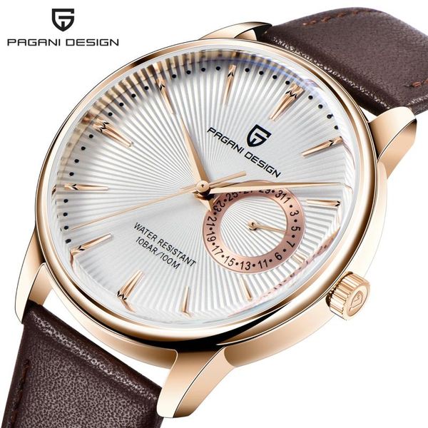 

wristwatches 2021 pagani design watch for men waterproof quartz watches fashion casual sports military, Slivery;brown