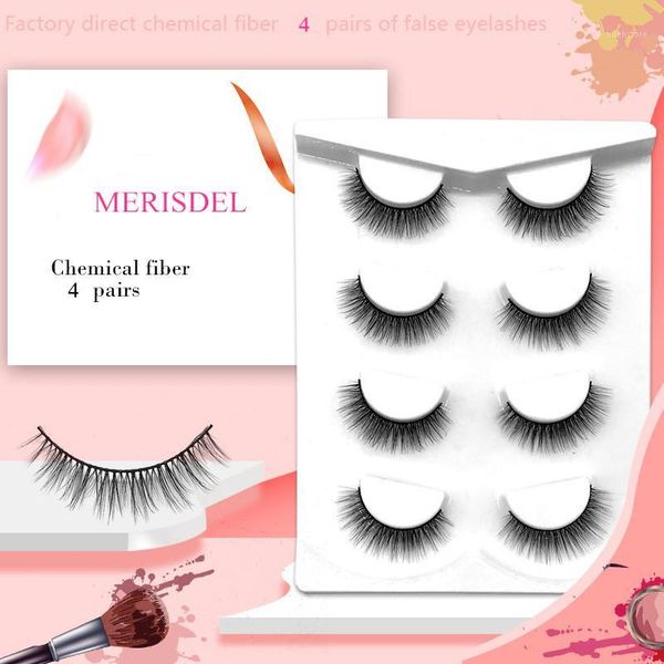 

great synthetic eyelashes fiber ilahes 4 pair set wholesale vendor mink ilashes 100% silk volume and reusable1