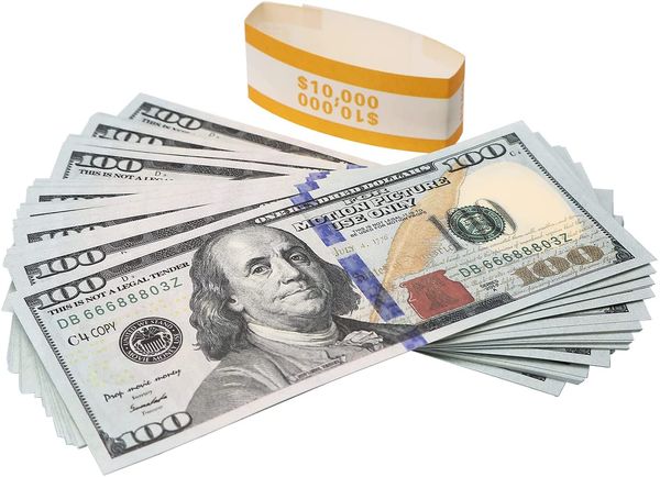 

ruvince play money for kids prop money 100 dollar bills 100x100 pcs size : 6.14x2.59 in prop money magician porp,movie props