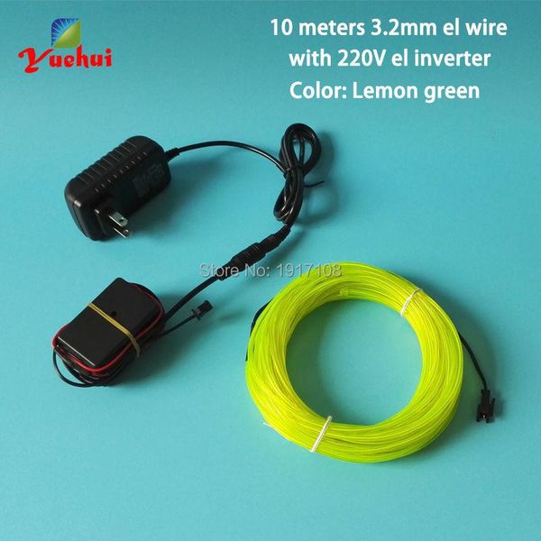 

colors choice10m length 3.2mm diameter led neon wire el with 100v-220v flashing inverter home party decoration
