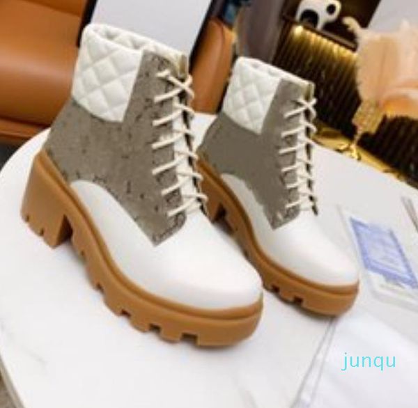 

2021 designer martin boots women's thick heels work shoes fashion western desert rain winter snow ankle retro british style 34-40, Black