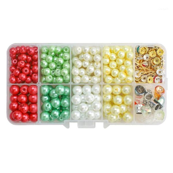 

storage bottles & jars 1 box of jewelry making spacer beads diy necklace bracelet loose bead thread
