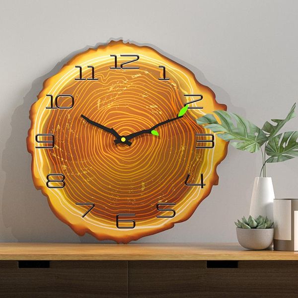

inch nordic creative wall clock living room silent annual ring quartz clocks