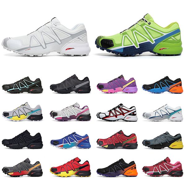 Schuhe Salomon Speed ​​Cross 4 CS Authentische Outdoor-Turnschuhe Männer Frauen Laufschuhe   Classic All Schwarz Weiß Grün Rosa Blau  Herren Damen Turnschuhe Größe 36-47