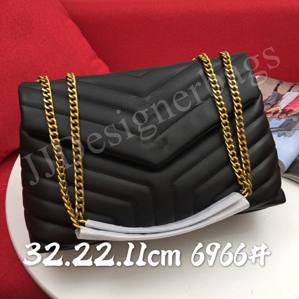 

2021 designer handbags square fat loulou chain bags real leather women's large-capacity shoulder quilted messenger bag
