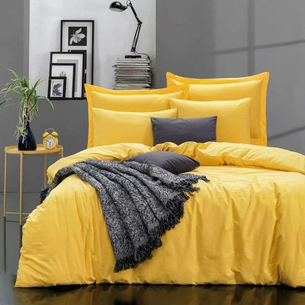 

bedding sets natural cotton duvet cover set double personality solid color fresh season
