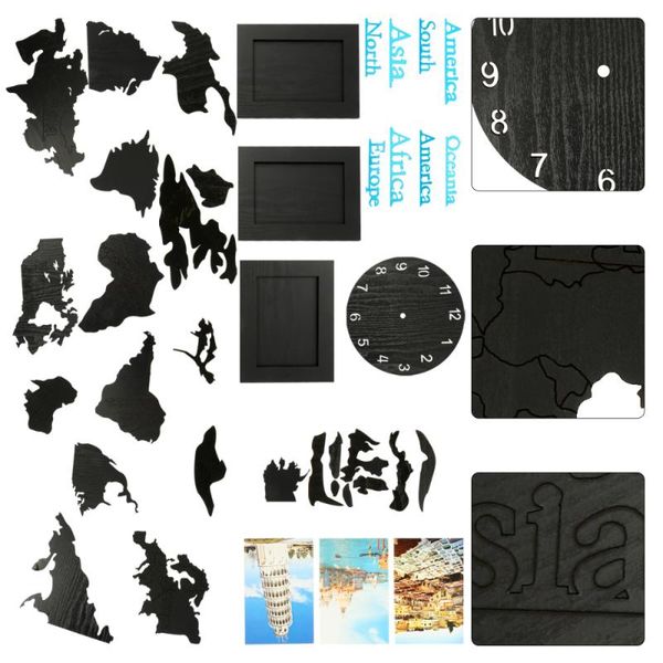 

wall clocks 1 set mute clock with po frame decoration art battery