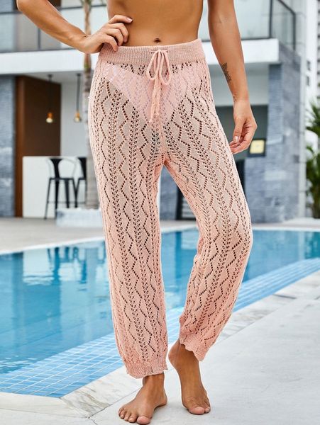 

knit cover up pants 56bp#, White;black
