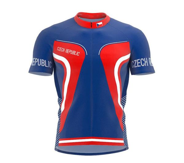 

republic men's full zipper bicycle short-sleeved cycling jersey racing jackets, Black;red