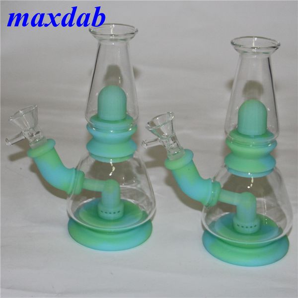 Silicon Bong Dab Rig Liquids Vidro de vidro de vidro Silicone Rigs Rigas de água Bongs Factory Direct Sale