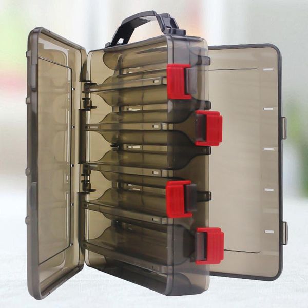 

fishing accessories 1pc thickened 10 grids translucent bait storage box baits kit case lure water-resistant fish tool accessory holder for