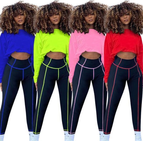 

women's tracksuits sport sweatsuit long sleeve legging pants set activewear tracksuit matching two piece fitness outfits, Gray