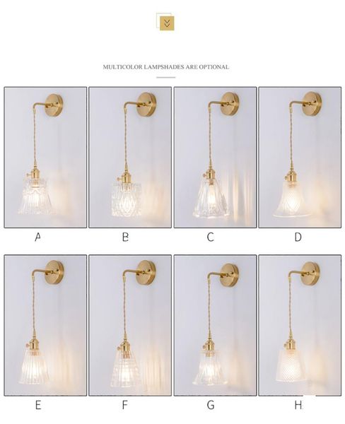 

wall lamp cetant modern glass hanging night home decor bedroom reading mounted hallway bedside