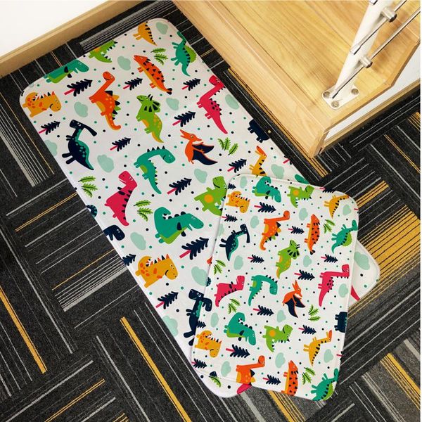 

carpets cute animal welcome carpet mini splicing cartoon kid toy mat non-slip absorbent floor for living room kitchen entrance rug
