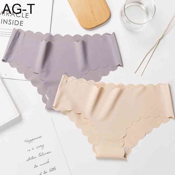 

ice silk one piece pure cotton low waist girl's large triangle women's traceless underwear, Black;pink