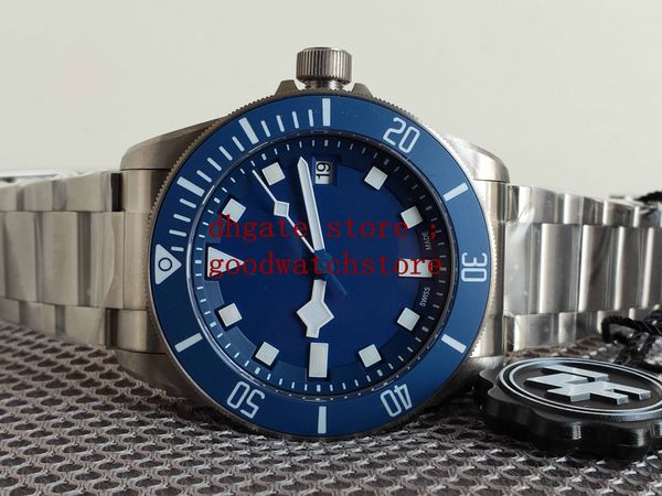 ZFF 2 Orologi da polso da uomo Quadrante blu opaco Automatico 42mm Cal.2824 Orologi meccanici Master in titanio spazzolato Cassa da uomo Lunetta da sub unidirezionale