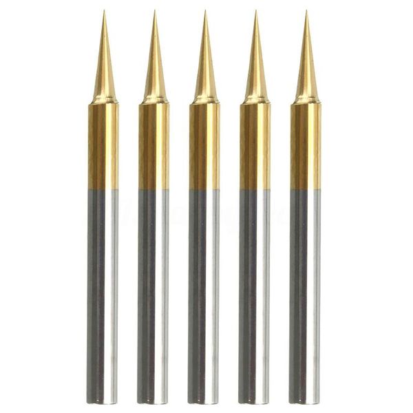 

professional hand tool sets 5pcs 15 degree 0.1mm tungsten steel pcb engraving cnc bit router