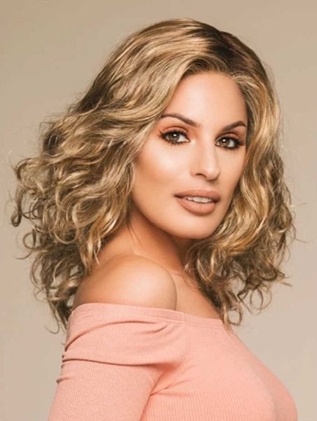 

2021 wig long curly hair ffy high temperature silk head cover, Black