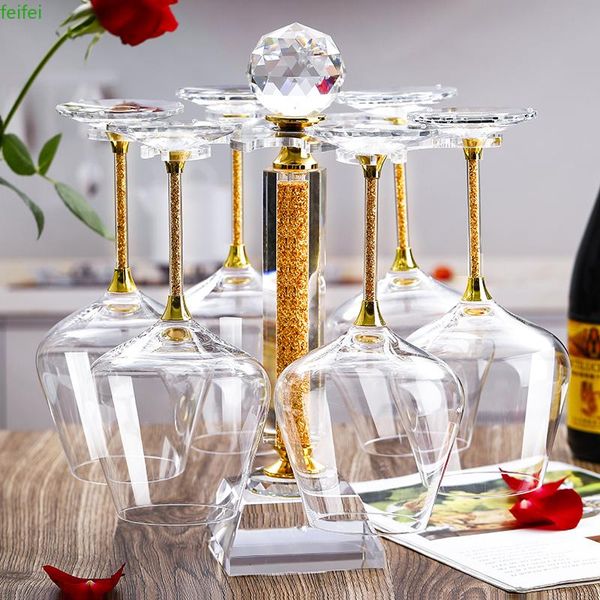 

wine glasses high grade 24k gold foil crystal glass decanter set luxury goblet champagne bar party wedding gift home drinkware
