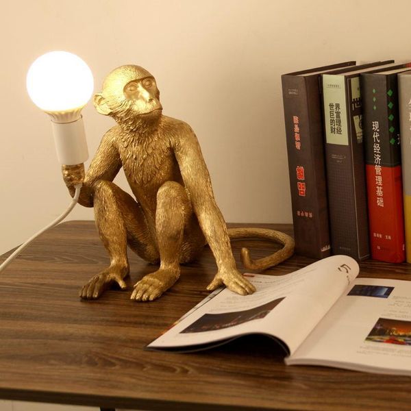 

table lamps nordic luxury monkey lamp led for home modern rope loft lights bedroom bedside indoor lighting
